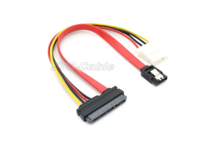 22pin SATA для SATA 7pin с LP4pin красный кабель питания