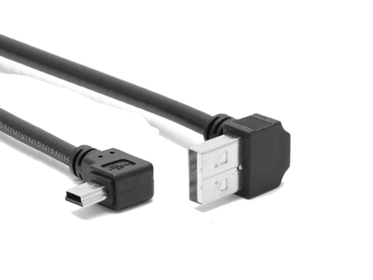 Вниз угол USB 2.0 мужчины к Mini B 5Pin правый угол мужчин кабель