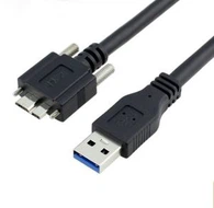 USB 3.0 мужской микро-Б мужчин блокировки винты кабель